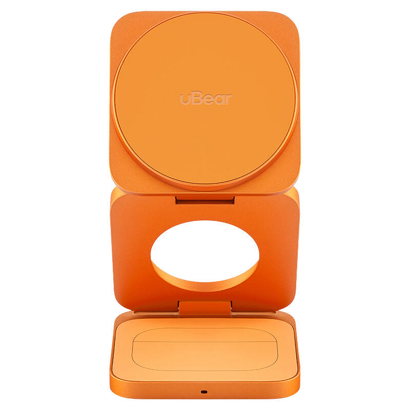 Беспроводное зарядное устройство uBear Balance Slim Qi2.2 – 3 в 1 для iPhone, Watch, AirPods Оранжевый