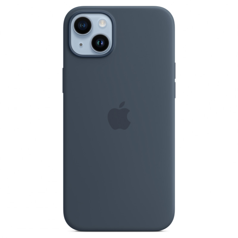 Силиконовый чехол MagSafe для iPhone 14 Plus Синий шторм