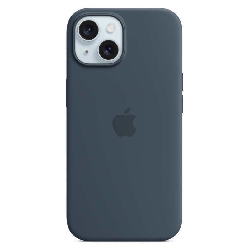 Силиконовый чехол MagSafe для iPhone 15 Синий шторм