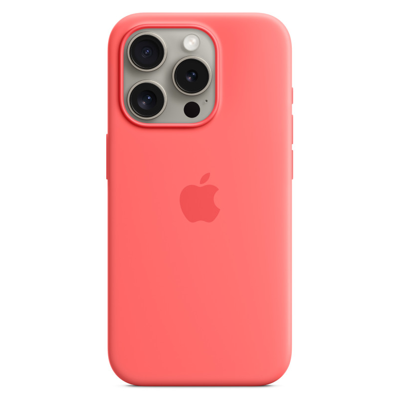 Силиконовый чехол MagSafe для iPhone 15 Pro Гуава
