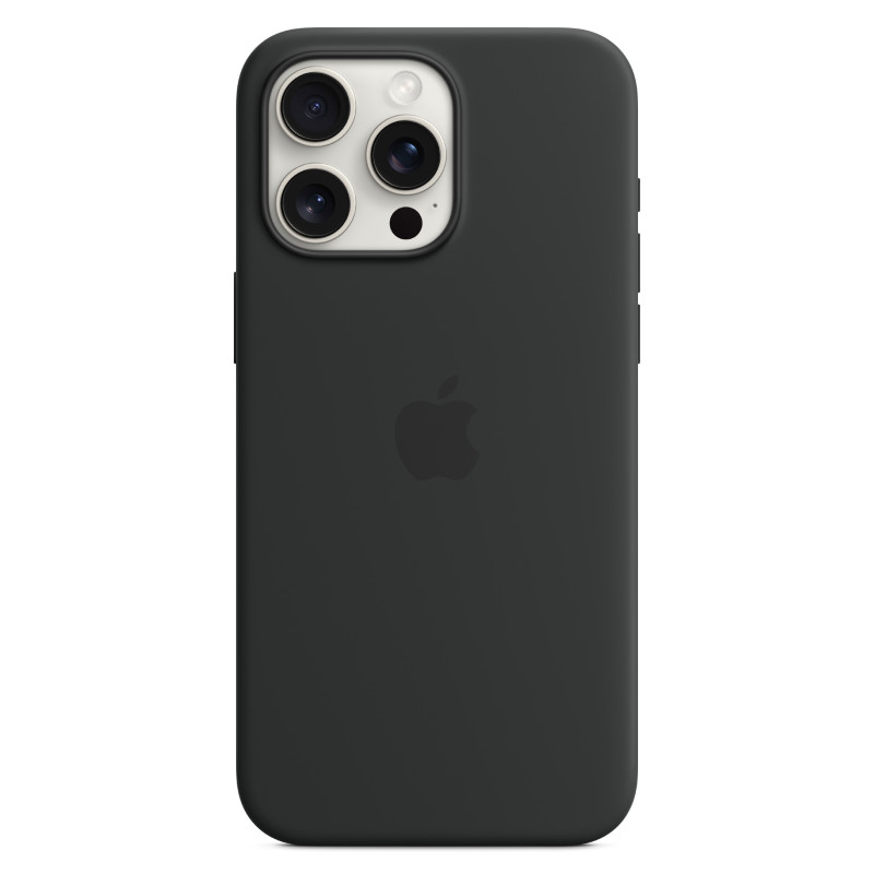Силиконовый чехол MagSafe для iPhone 15 Pro Max Черный