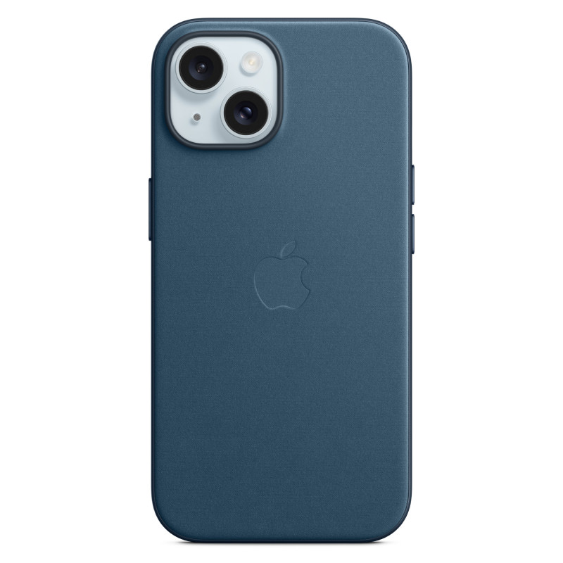 Чехол FineWoven MagSafe для iPhone 15 Тихоокеанский синий