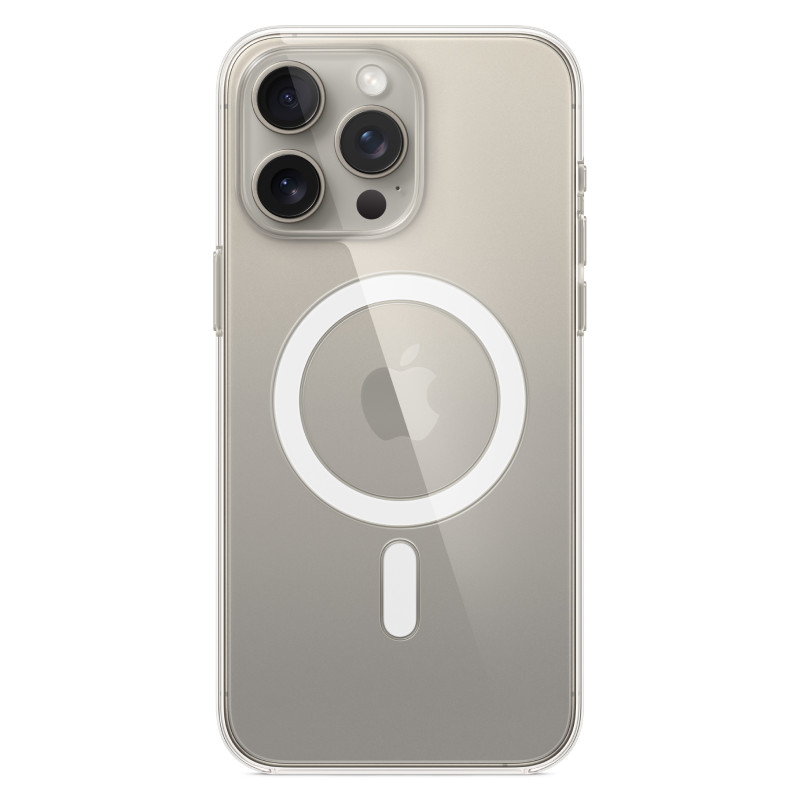 Пластиковый прозрачный чехол MagSafe для iPhone 15 Pro Max