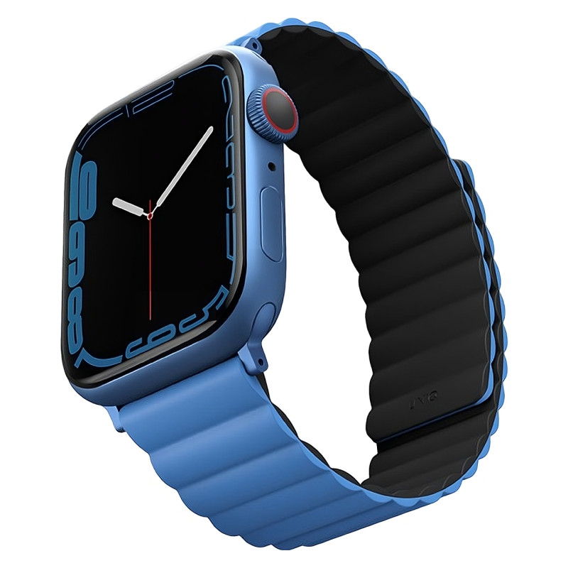 Силиконовый ремешок Uniq Revix для Apple Watch 40-42 мм Синий/Черный
