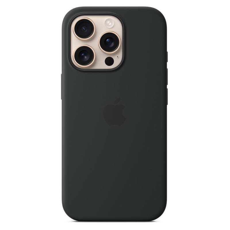 Силиконовый чехол MagSafe для iPhone 16 Pro Черный