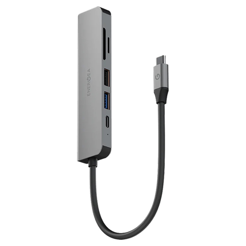 Хаб Type-C 6в1 EnergEA Aluhub HD 3 Темно-серый