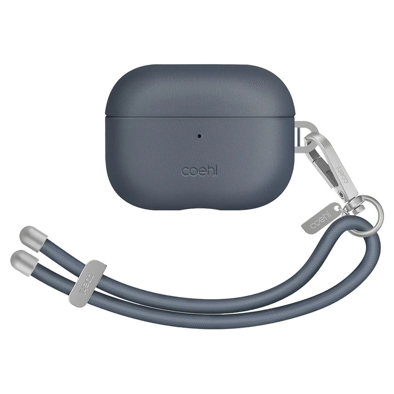 Кожаный чехол Uniq Coehl Haven для AirPods Pro 2 Темно-синий