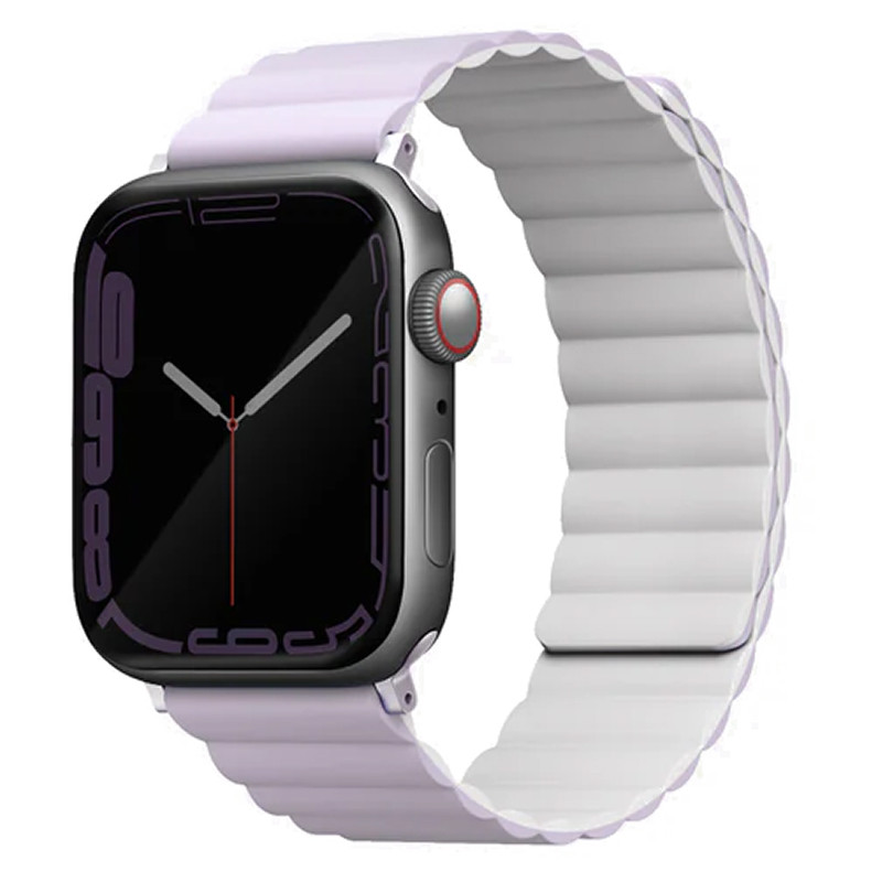 Силиконовый ремешок Uniq Revix для Apple Watch 40-42 мм Сиреневый/Белый