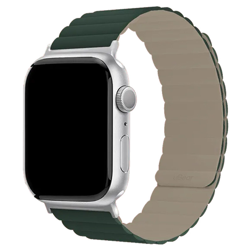 Силиконовый ремешок uBear Mode Strap для Apple Watch 44-49 мм Зеленый/Серый
