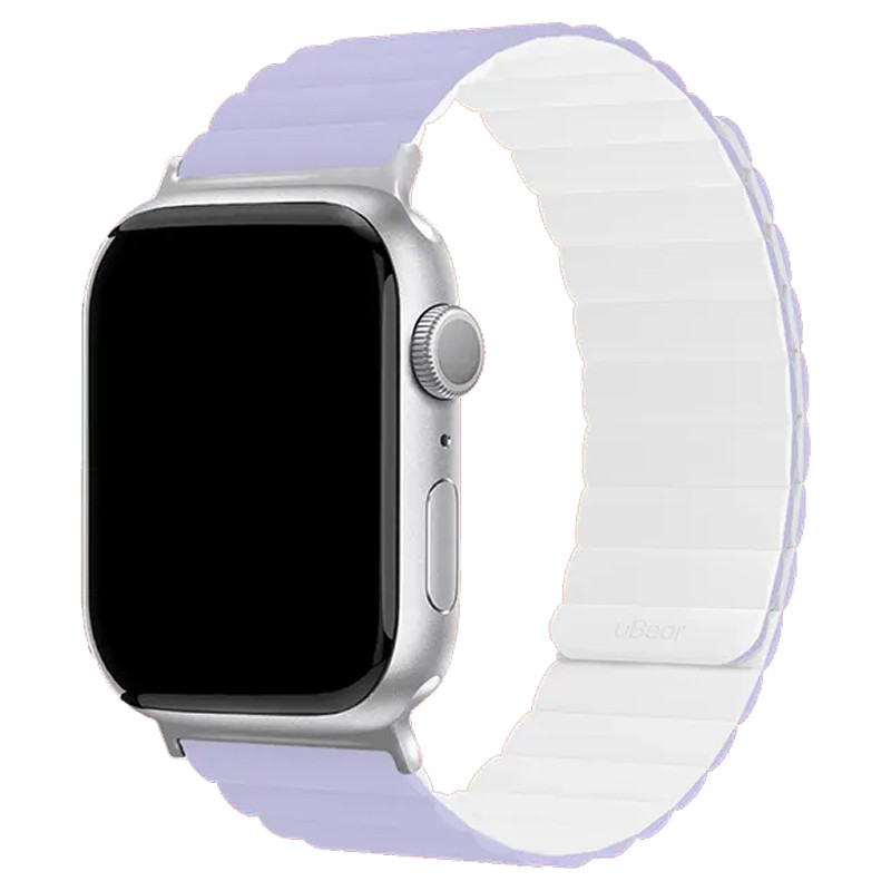 Силиконовый ремешок uBear Mode Strap для Apple Watch 40-42 мм Лавандовый/Белый