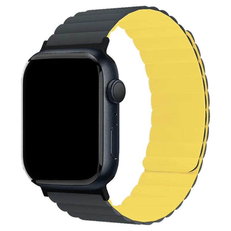 Силиконовый ремешок uBear Mode Strap для Apple Watch 40-42 мм Черный/Желтый