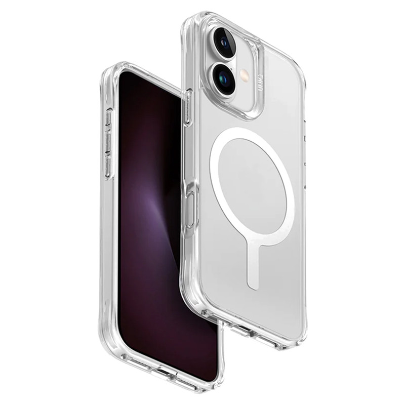 Чехол Uniq Hybrid Lifepro Xtreme Magclick Charging для iPhone 16 Прозрачный лед