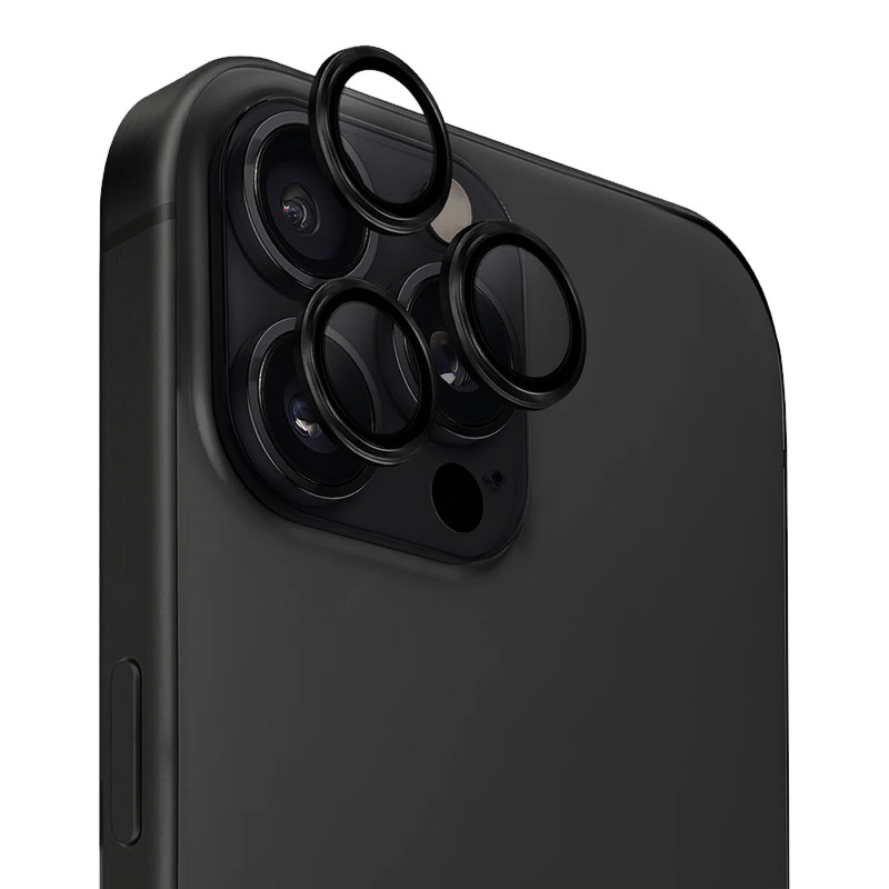 Защитное стекло объектива камеры Uniq Optix для iPhone 16 Pro/Pro Max Черный