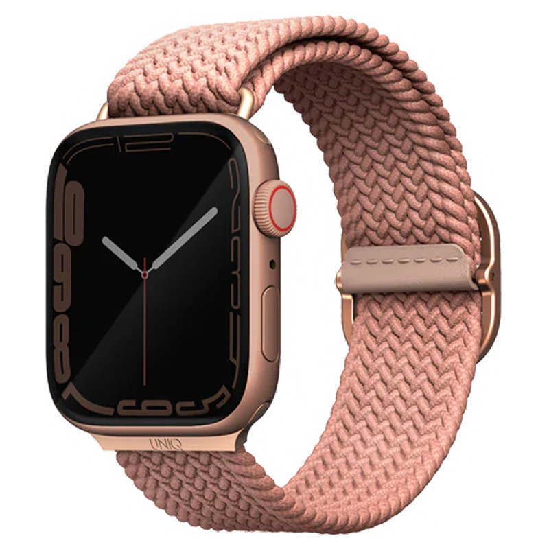 Плетеный ремешок Uniq Aspen для Apple Watch 44-49 мм Бледно-розовый