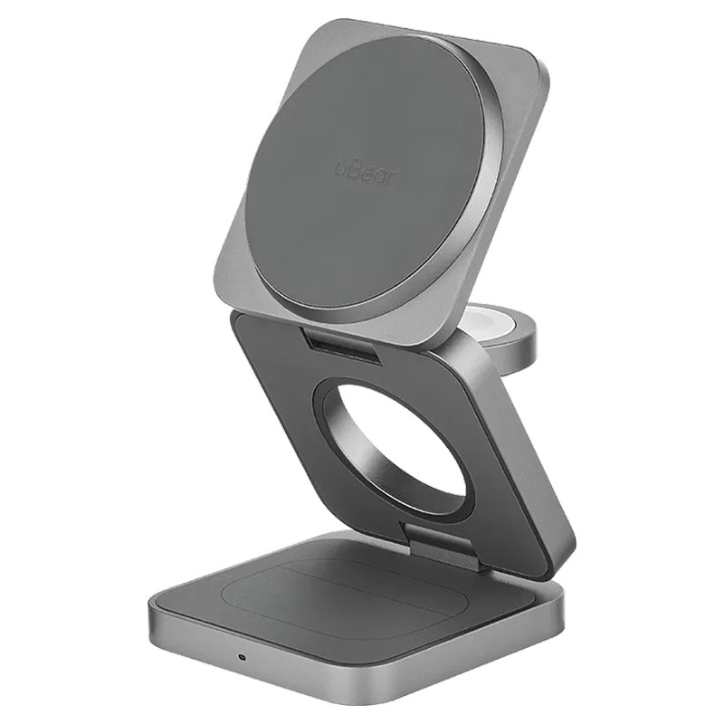 Беспроводное зарядное устройство uBear Balance Ultra Q2 – 3 в 1 для iPhone, Watch, AirPods Серый