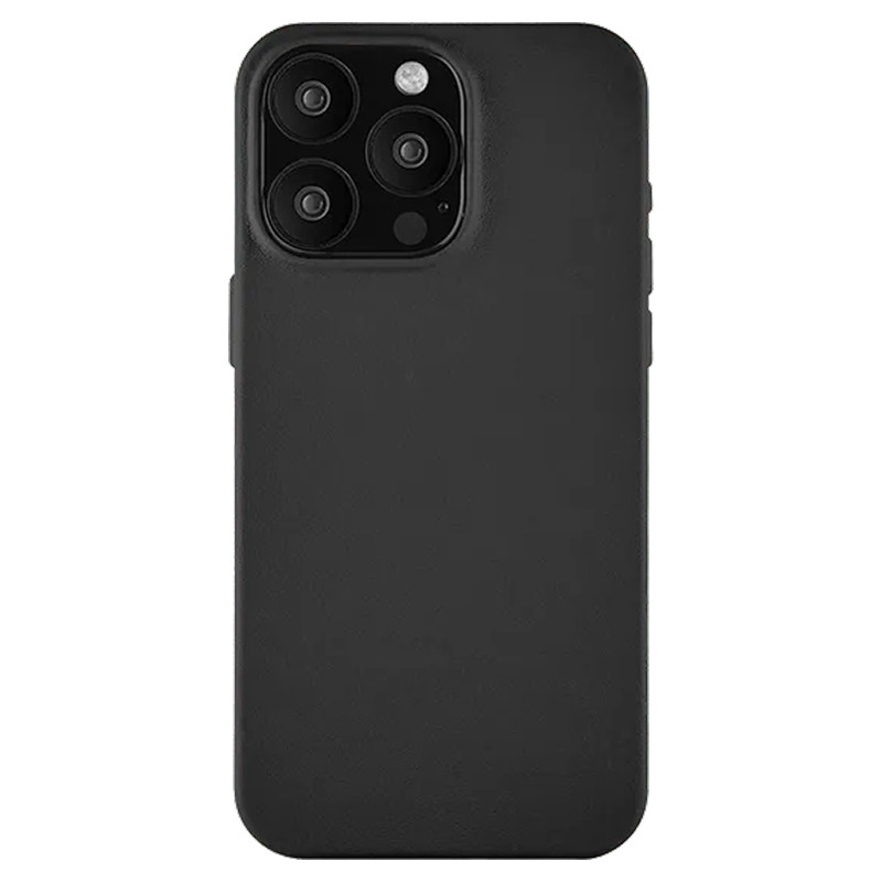 Чехол uBear Capital Leather Case MagSafe для iPhone 15 Pro Max Черный