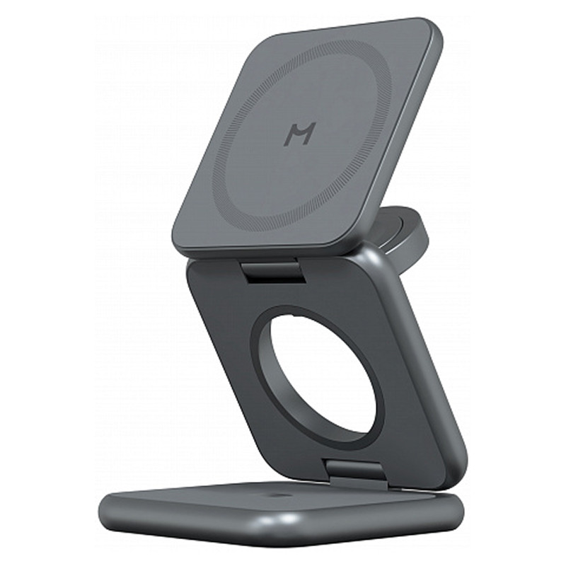 Беспроводное зарядное устройство Magssory Fold Pro Qi2 – 3 в 1 для iPhone, Watch, AirPods Темная ночь