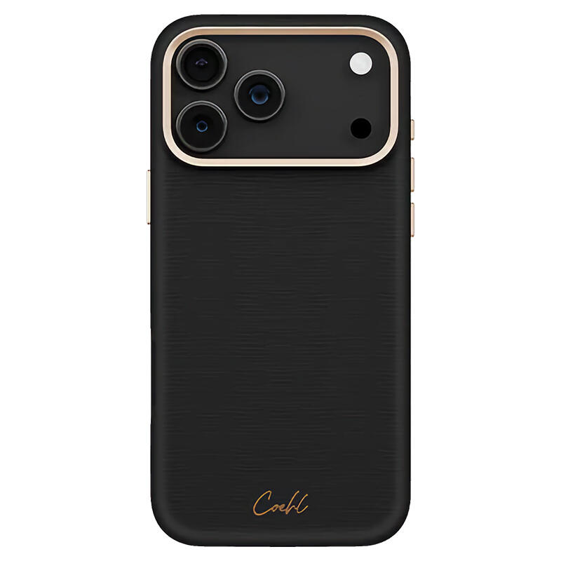 Чехол из экокожи Uniq Coehl Mirelle MagSafe для iPhone 17 Pro Max Черный