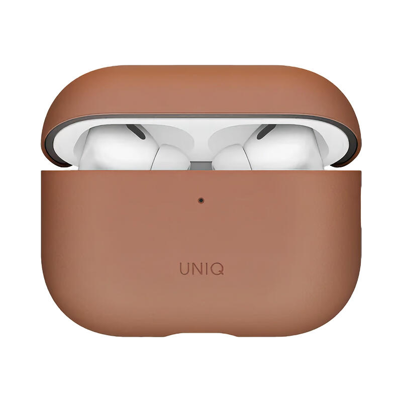 Защитный кожаный чехол Uniq Lyden для AirPods Pro 3 Карамельный