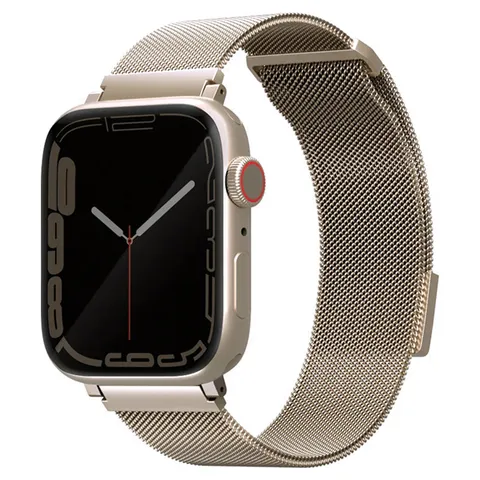 Стальной ремешок Uniq Dante для Apple Watch 44-49 мм мелкое плетение Сияющая звезда
