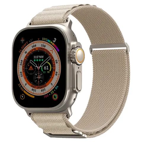 Плетеный ремешок Uniq Skinarma Kobu для Apple Watch 44-49 мм Слоновая кость