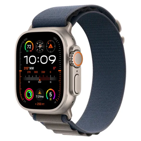Watch Ultra 2023 GPS + Cellular, 49 мм корпус из титана, ремешок Alpine синего цвета
